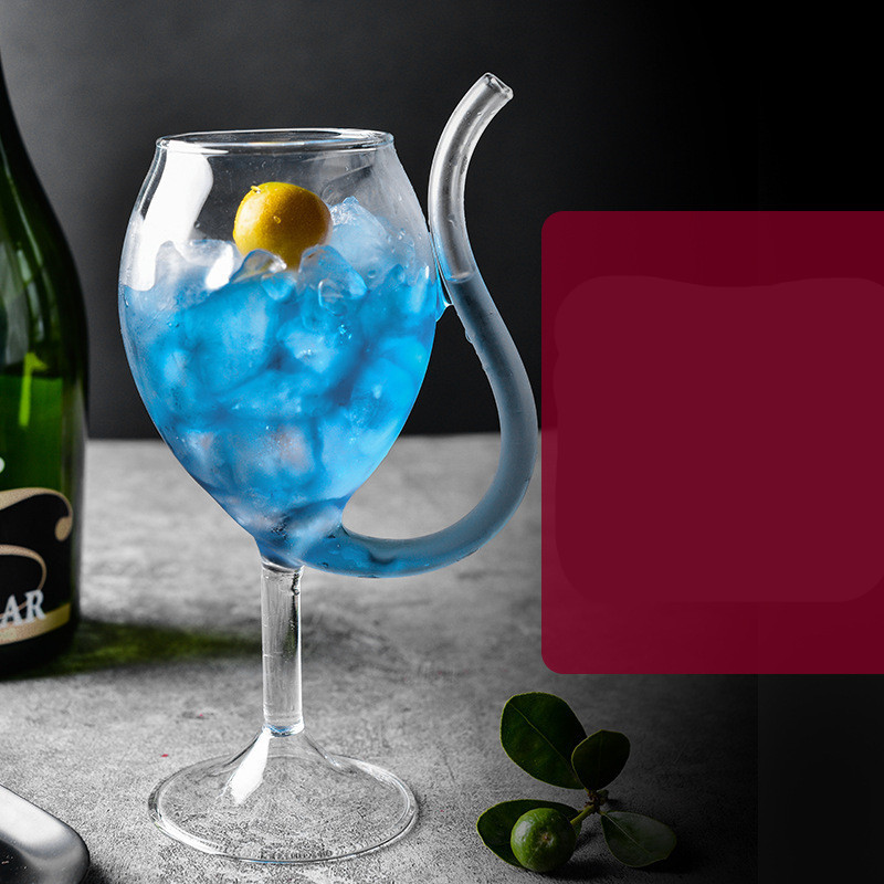 Creative Personality Glass Cocktail Straw Cup