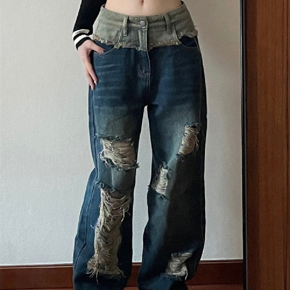High Street Vintage Ripped Jeans