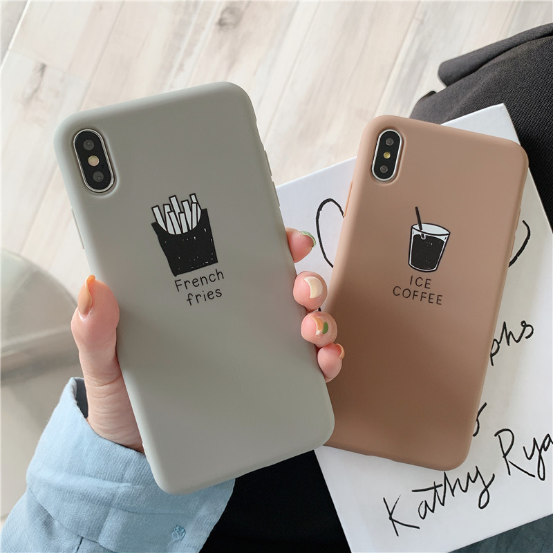 Cute Lover Soft Matte Couple Phone Case