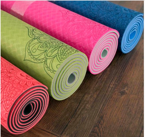 Two-Color Tpe Non-Slip Yoga Fitness Mat