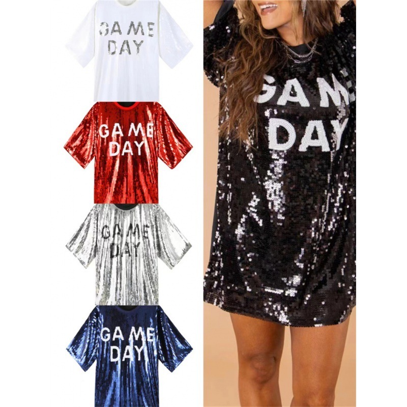 Sequined Short-Sleeved Top - Image 2