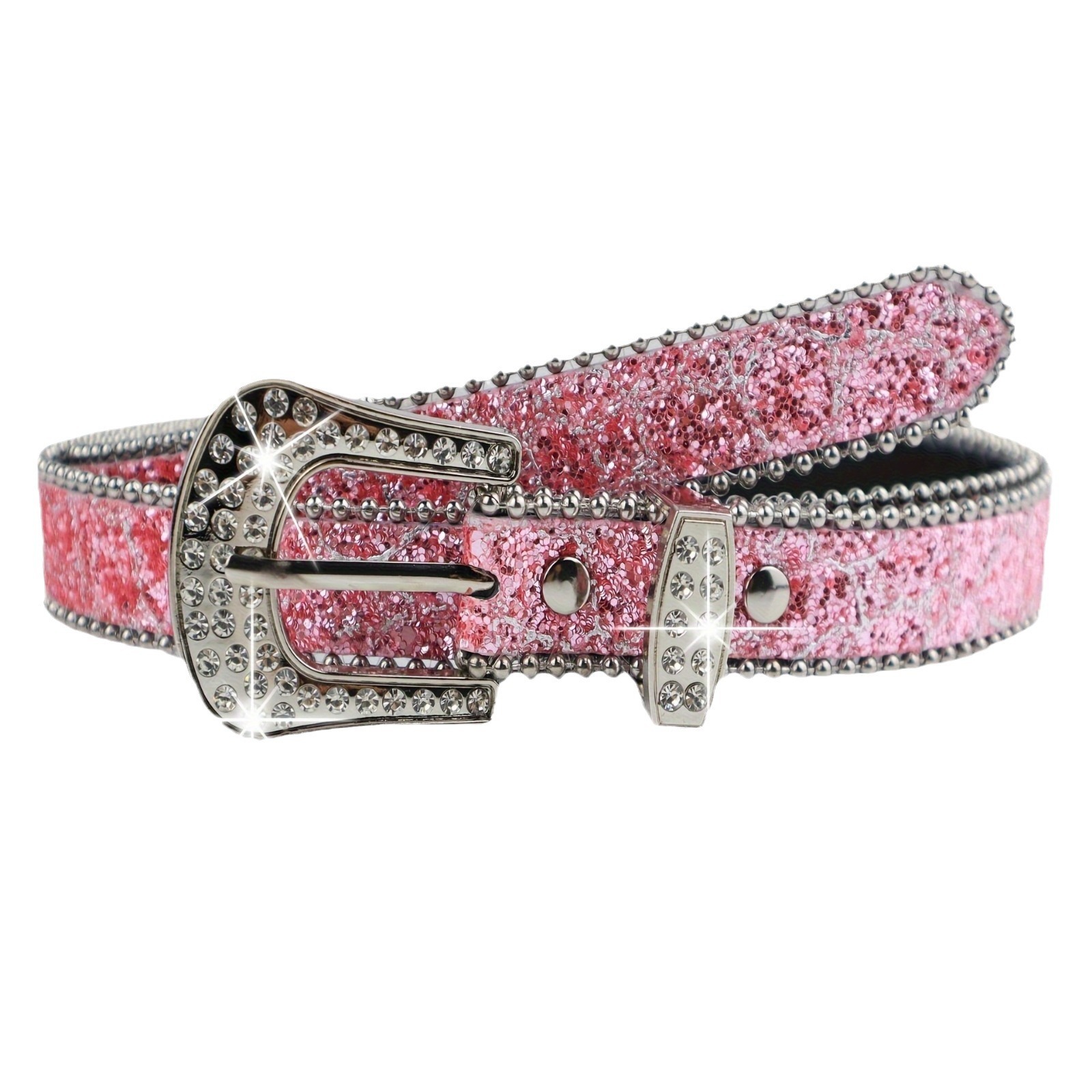 Rhinestone Women's Fashion Thin Belt - Image 5