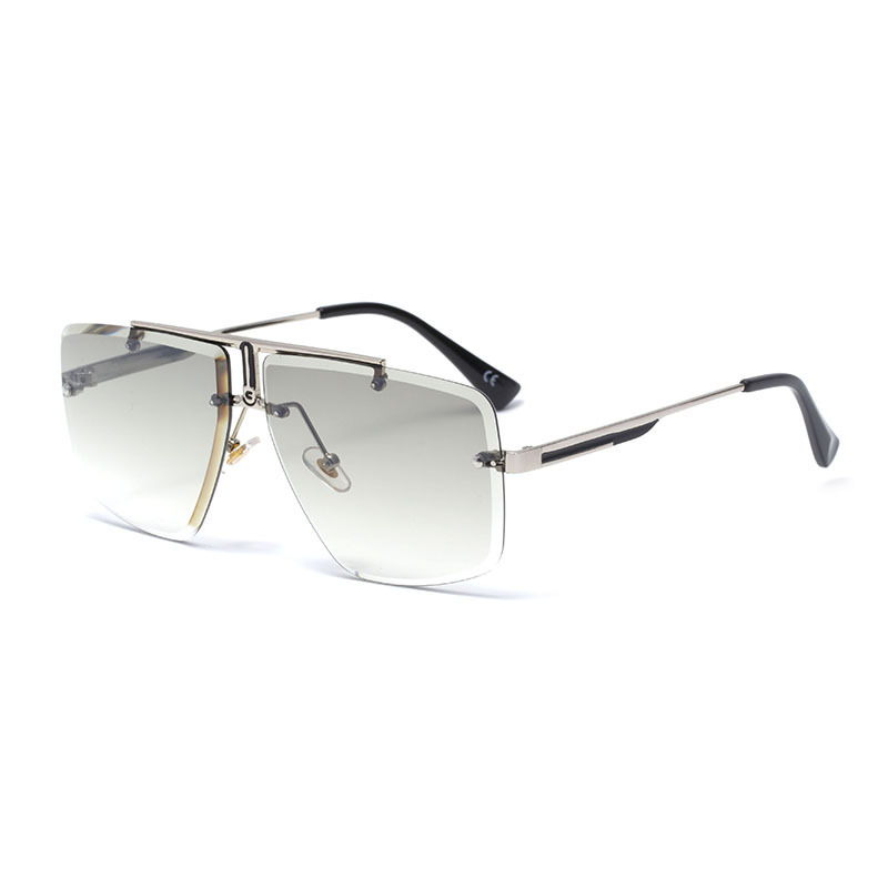 Rimless Cut-Edge Square Sunglasses - Image 4