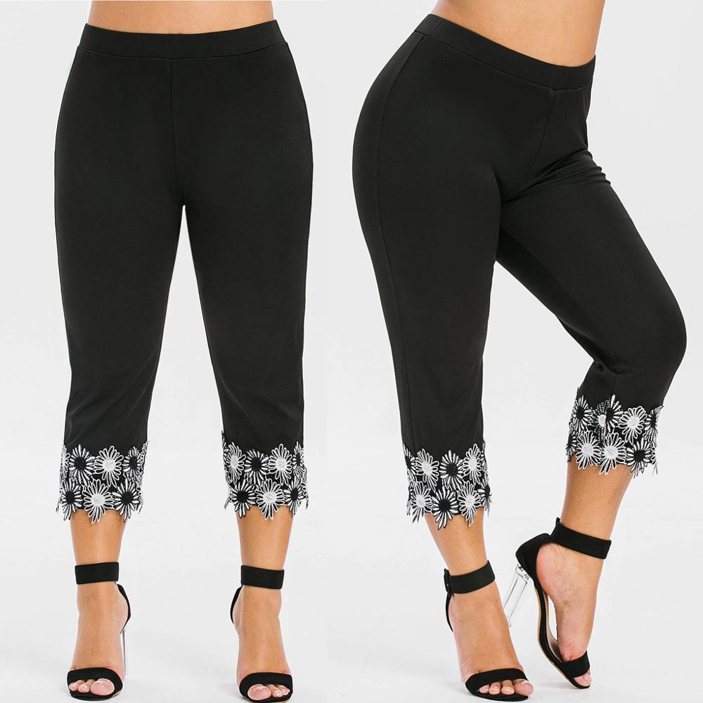 Plus Size Stretch Lace Leggings