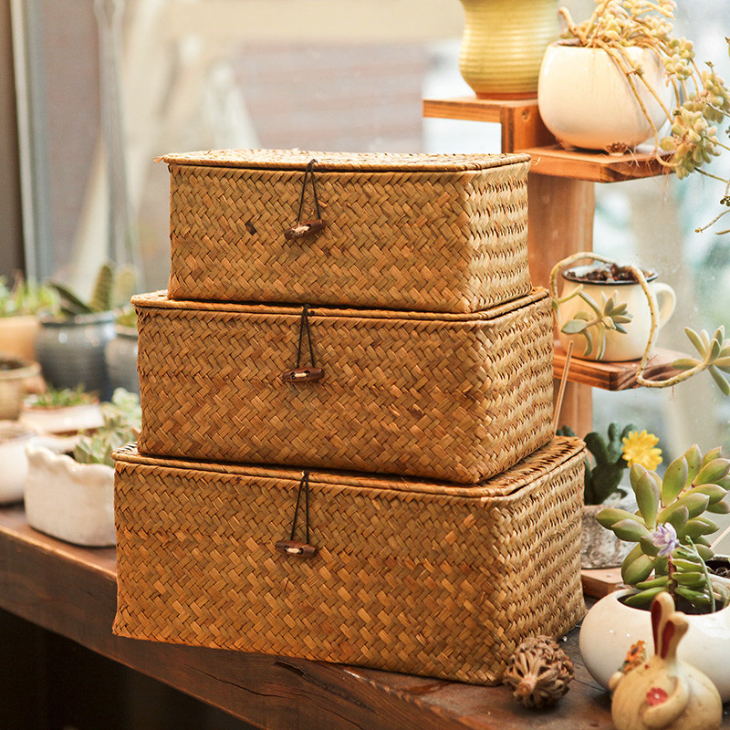 Straw Household Storage Basket