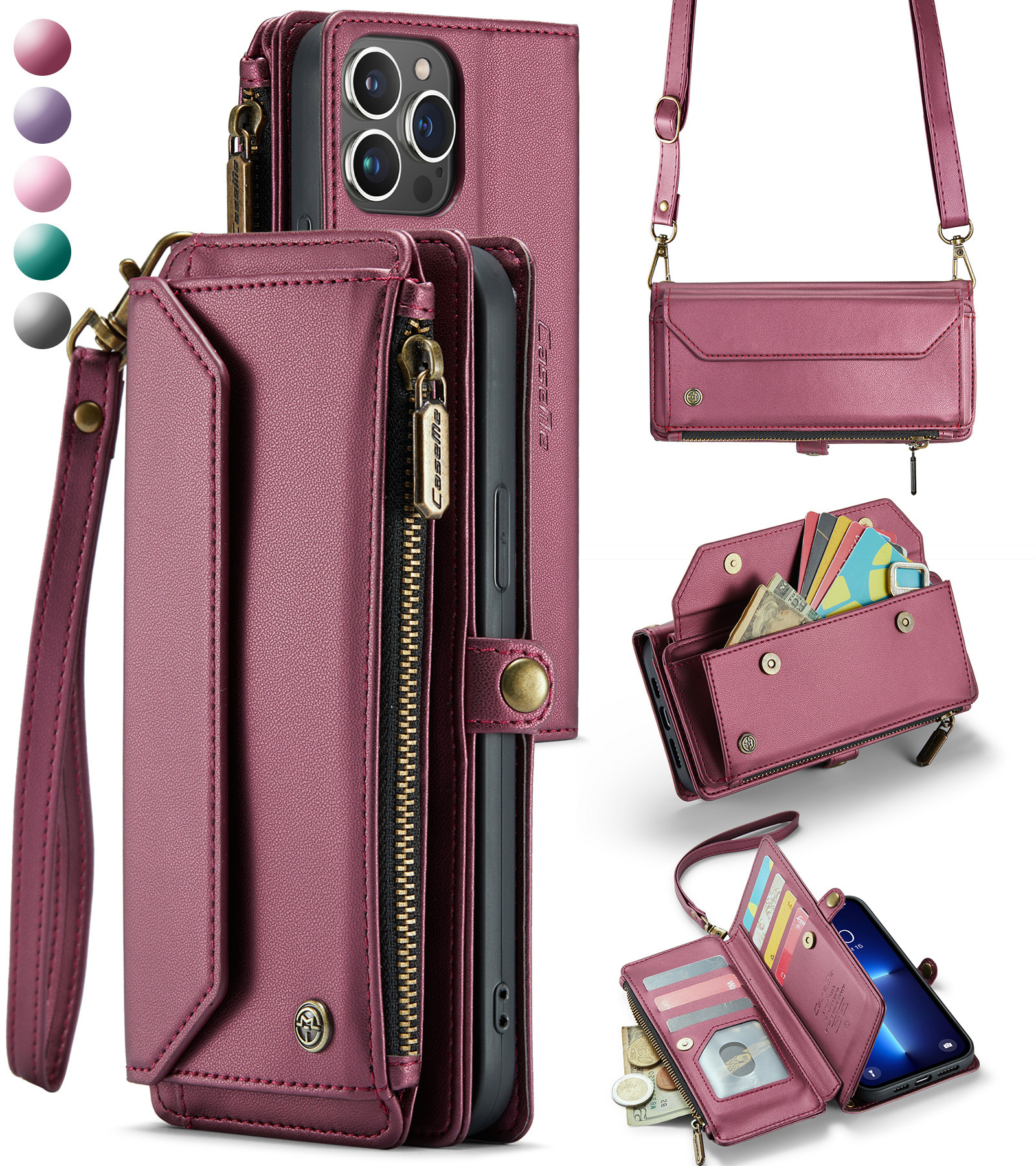 Leather Crossbody Bag Mobile Phone Case - Image 4