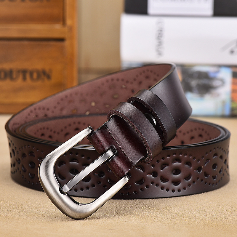Hollow Pin Buckle Punch Free Belt - Image 8