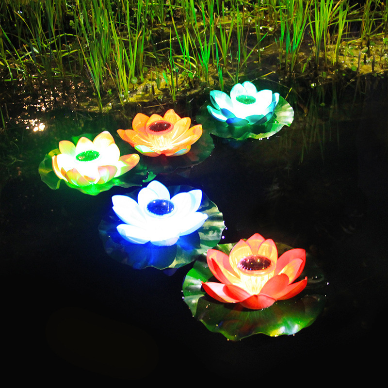 Pond Water Float Solar Lotus Lamp