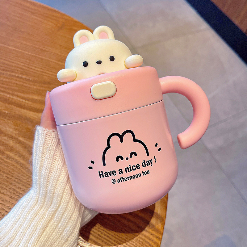 Household Thermal Insulated Bear Mug With Lid