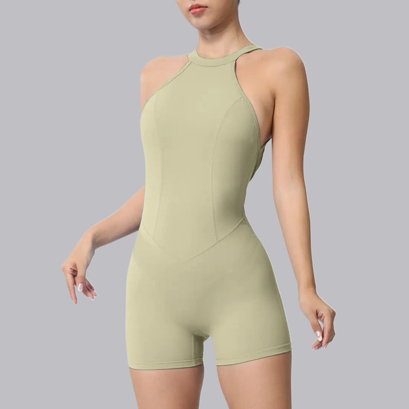Sleeveless Tight Sports Yoga Jumpsuit