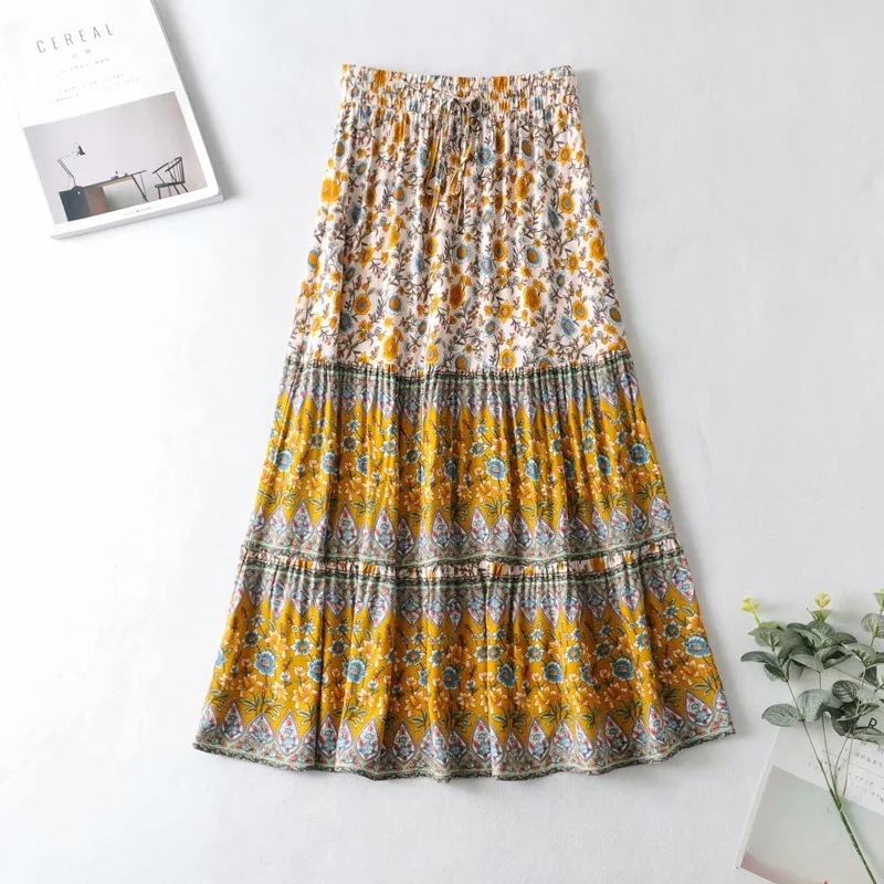Women's Printed Elastic High Waist Skirt - Image 2