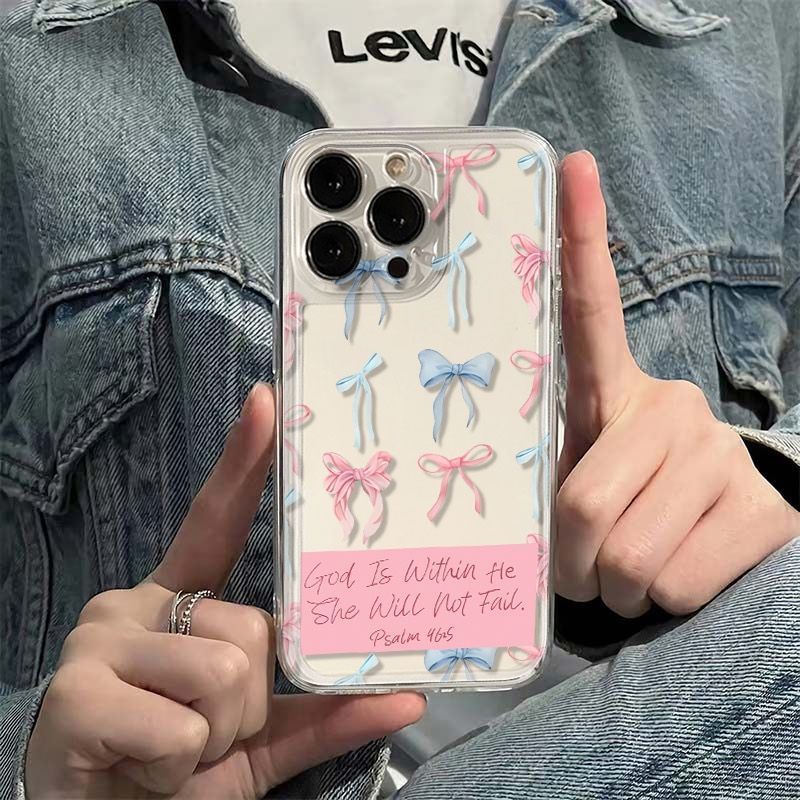 Bow-shaped English Phone Cases