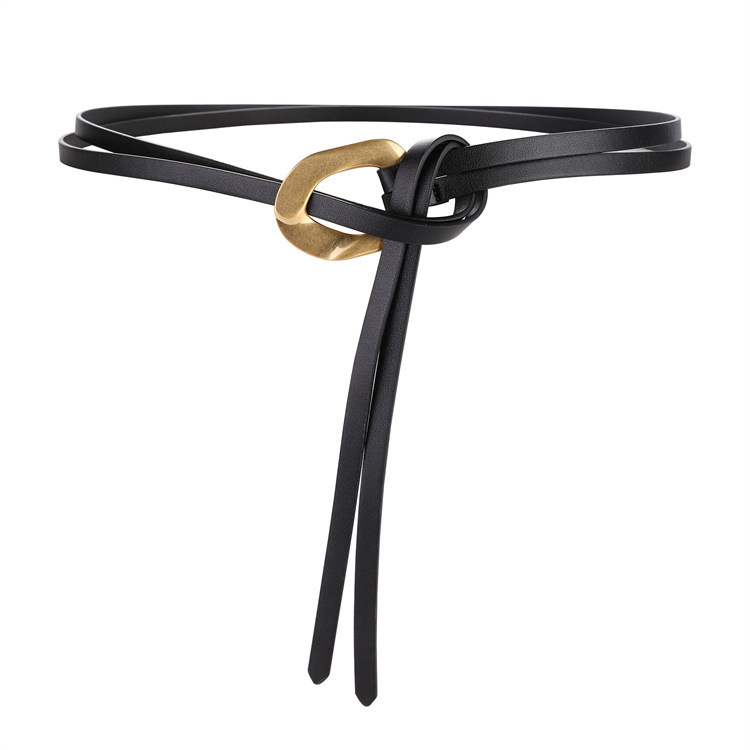 Women's Knot Buckle Thin Belt - Image 10