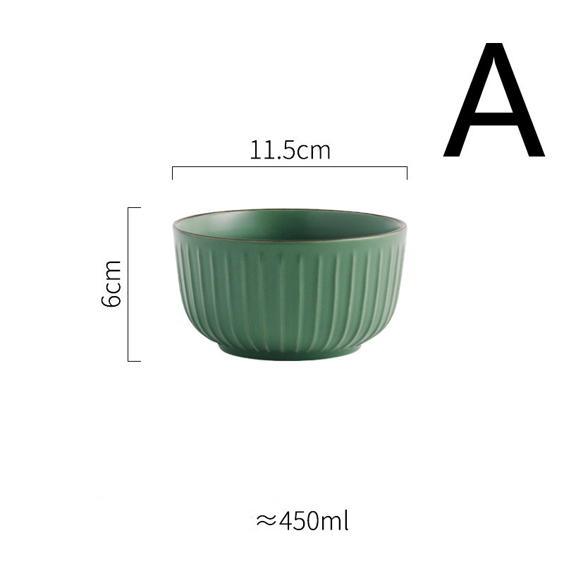 Ceramic Green Bowl And Tableware Set - Image 2