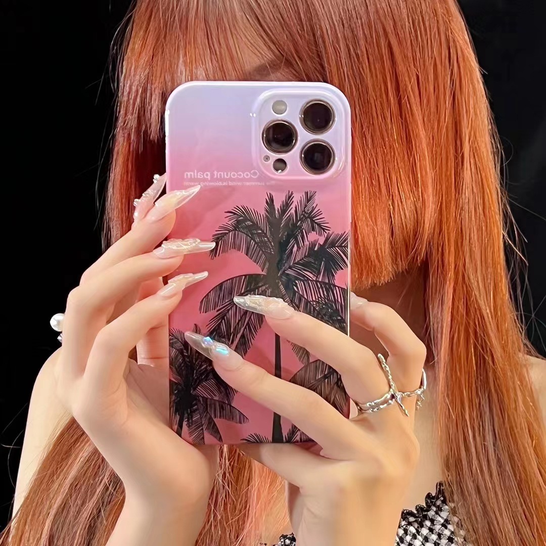 Sunset Coconut Tree Phone Case - Image 6