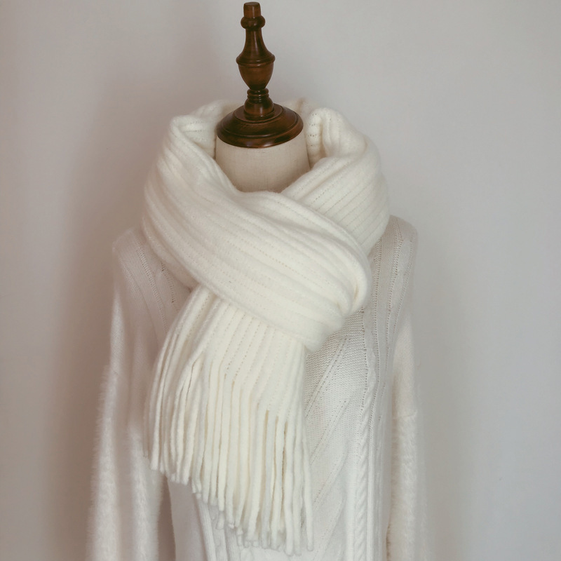 Versatile Knitted Couple Thickened Wool Scarf - Image 2