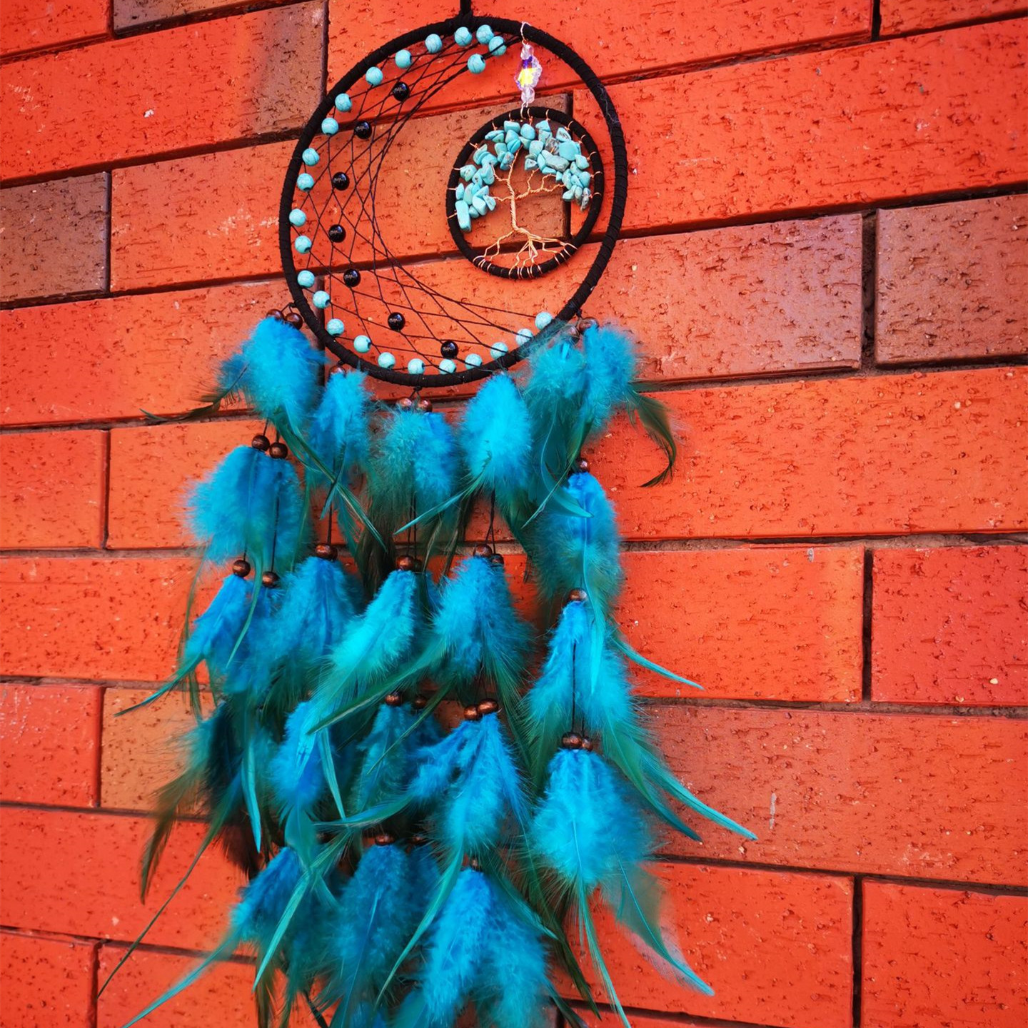 Wall Mount Tree Of Life Feather Dream Catcher