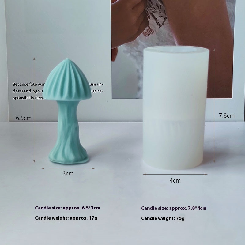DIY Aromatherapy Mushroom Candle Silicone Mold - Image 2