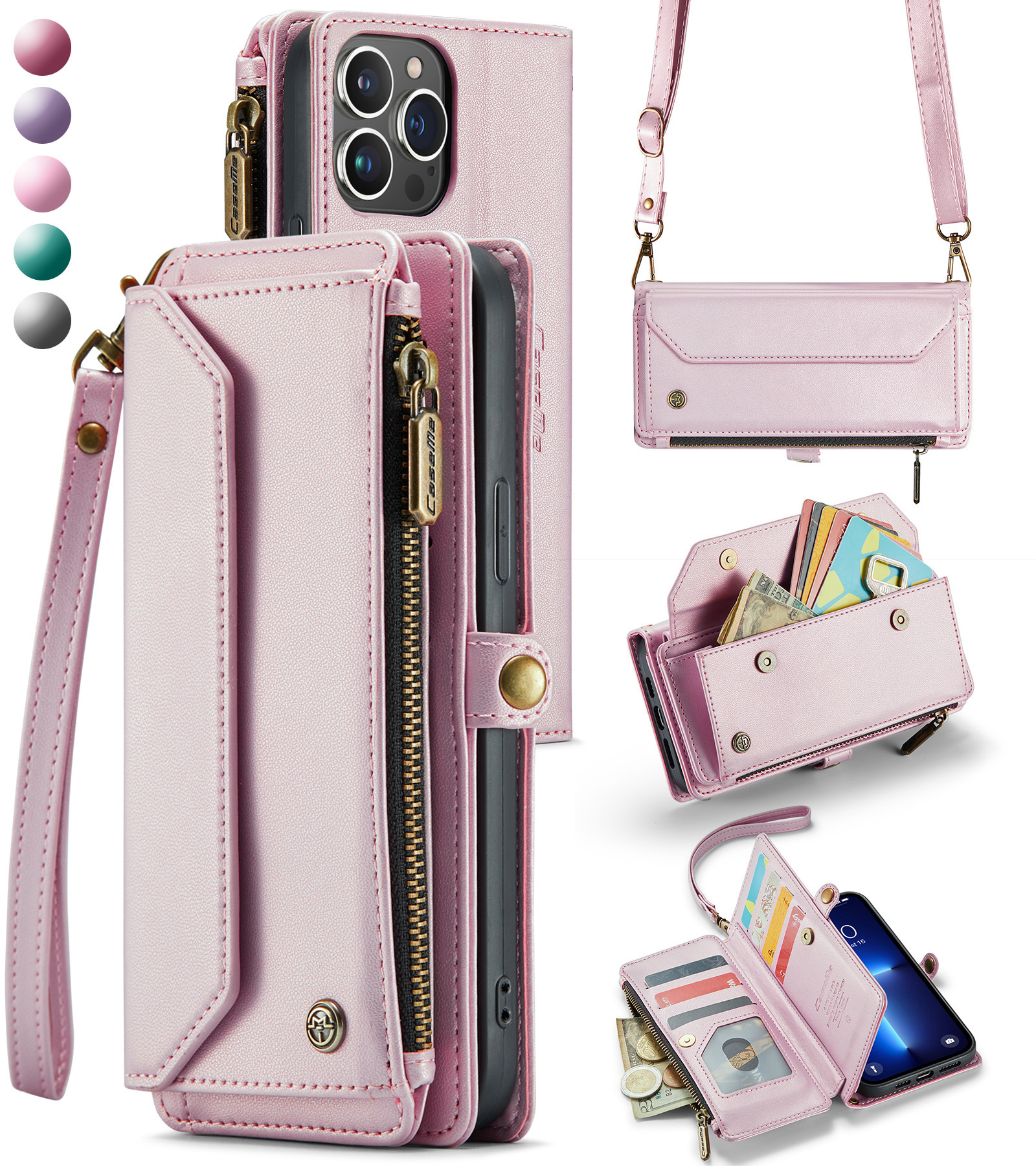 Leather Crossbody Bag Mobile Phone Case - Image 10