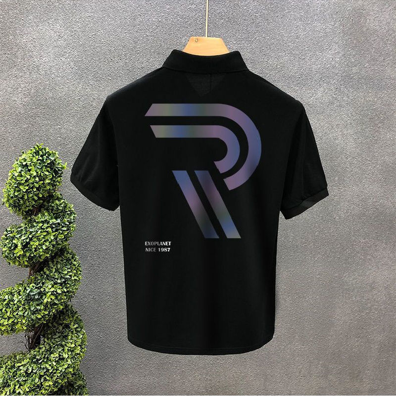 Polo Collar Short Sleeve Lapels T-Shirt - Image 3