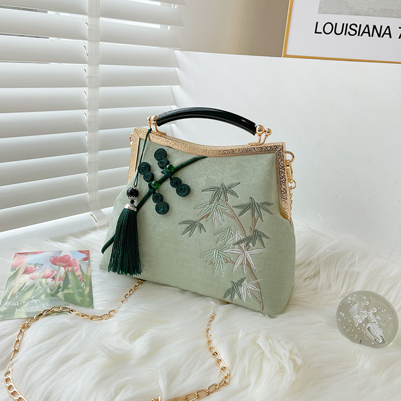 Lucky Bamboo Embroidery Handbags - Image 7