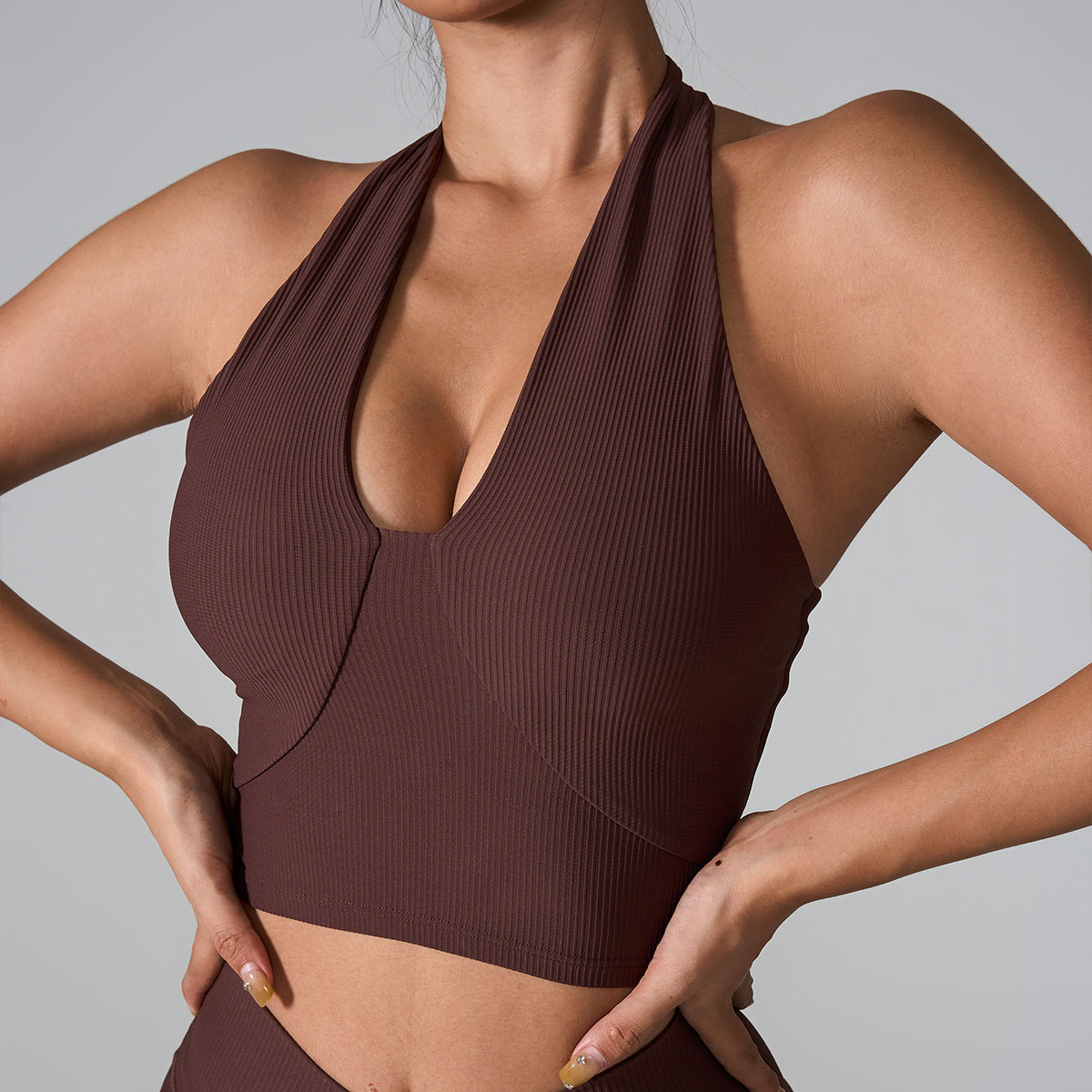 Shockproof Sports Halter Bra - Image 7