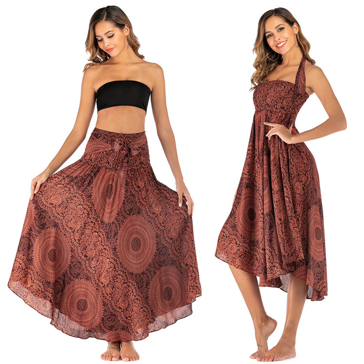Ladies Fashion Two-Piece Swing Boho Skirt - Image 9