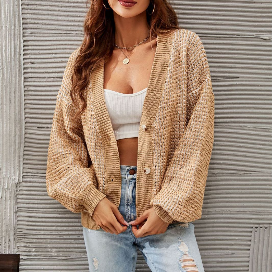 Plus Size Knitwear Button Sweater - Image 4