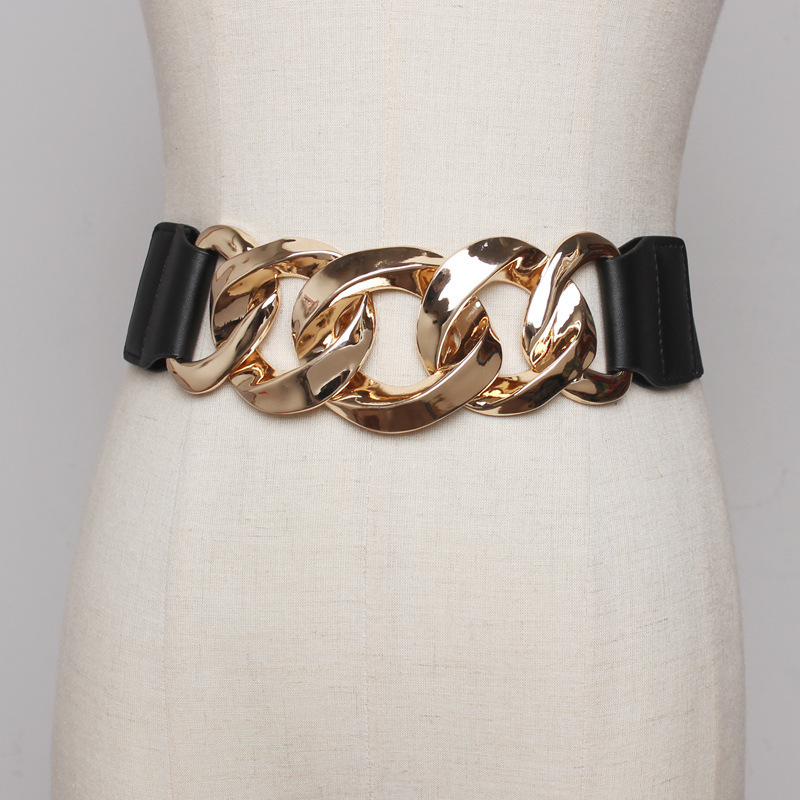 Versatile Black Simple Elastic Women's Belt - Image 2