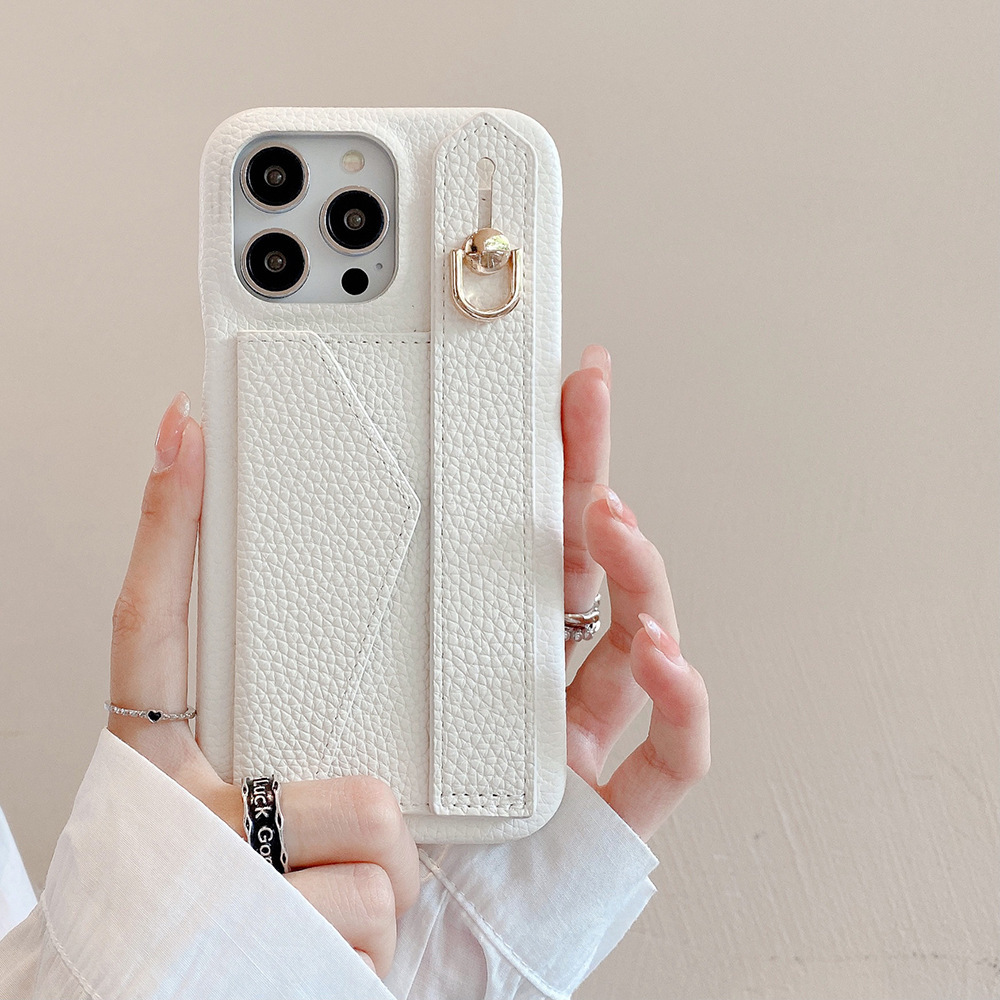 Simple Solid Color Wallet Phone Case - Image 2