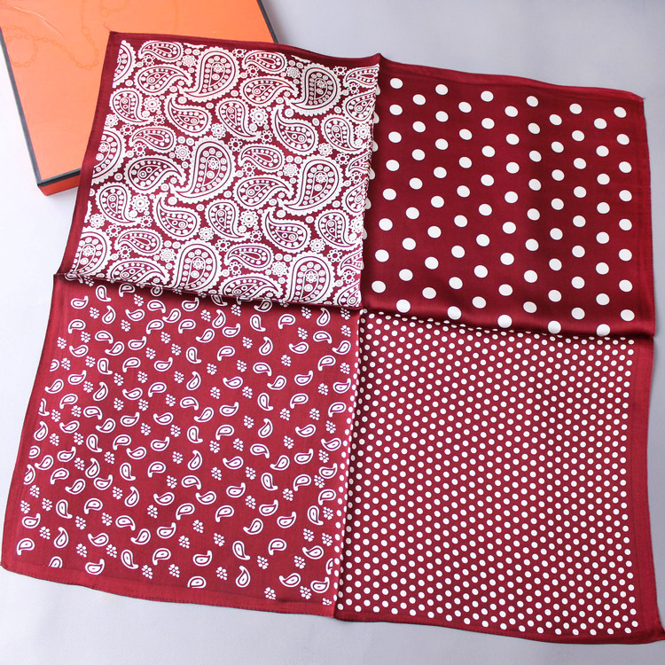 Men's Fashion Vintage Cashew Flower Silk Scarf - Image 4