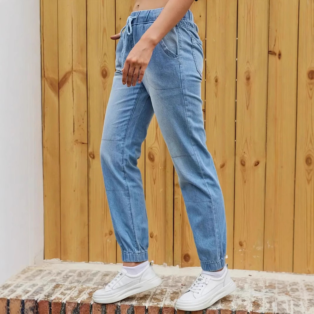 Elastic Waistband Jeans - Image 4