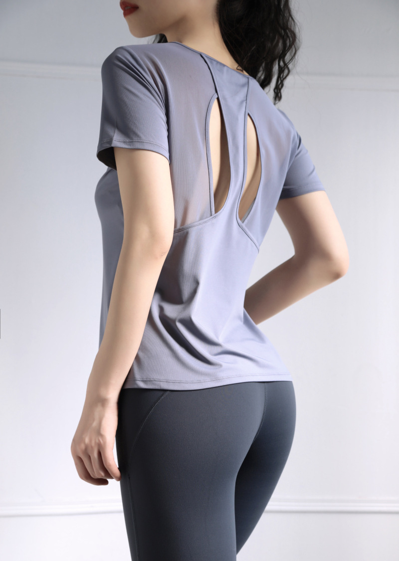 Short Sleeve Yoga Gym Sports Top - Image 5