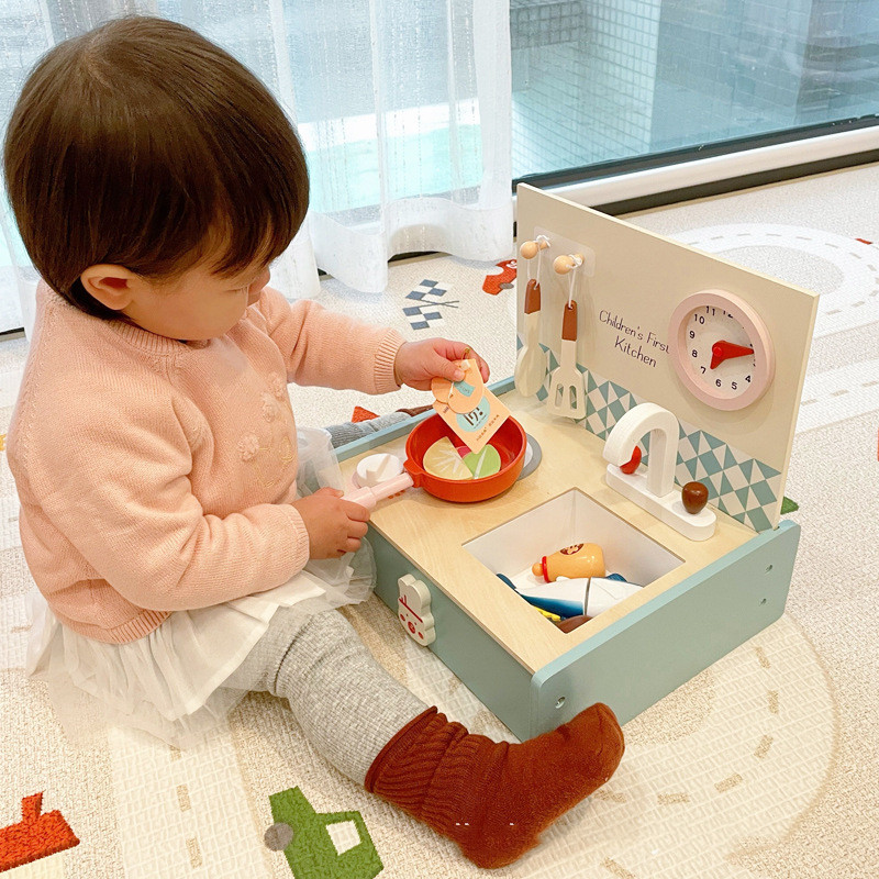 Wooden Mini Kitchen Children's Gift Set Toys