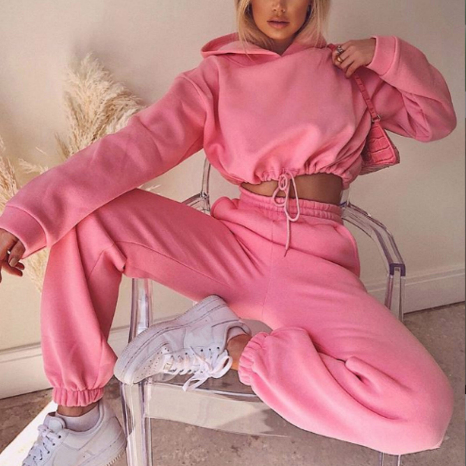 2 Piece Long Sleeve Casual Jogging Suits For Women
