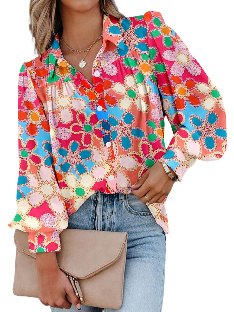 Multi-Color Puff Sleeve Shirt - Image 6