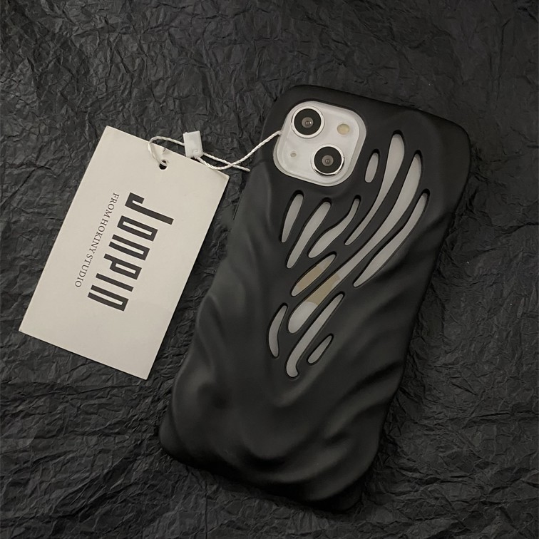 Titanium Gray Wind Hollowed Out Phone Case - Image 8