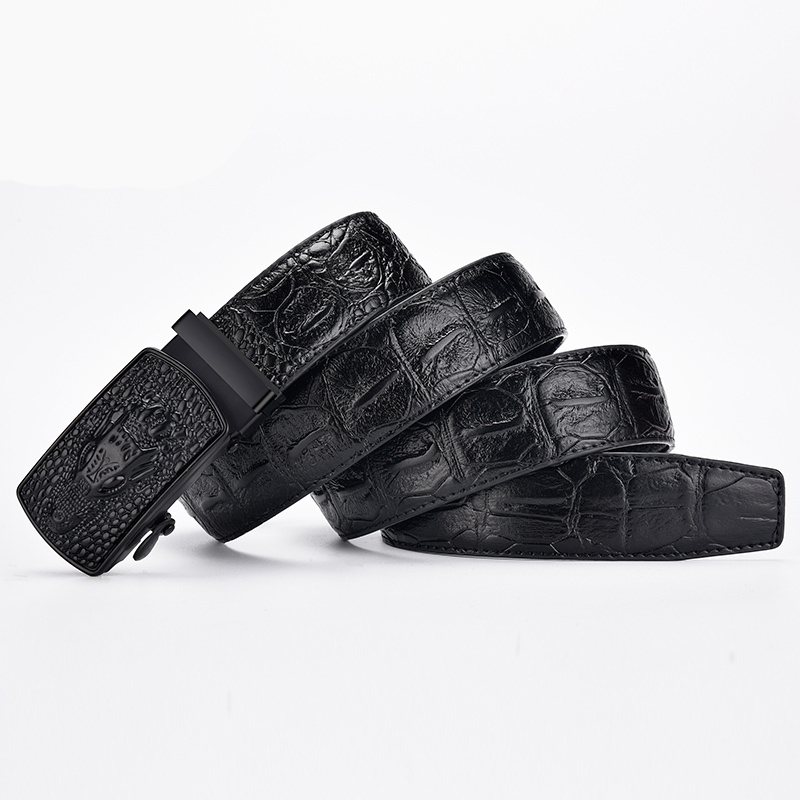 Print Automatic Leather Men's Buckle Belt