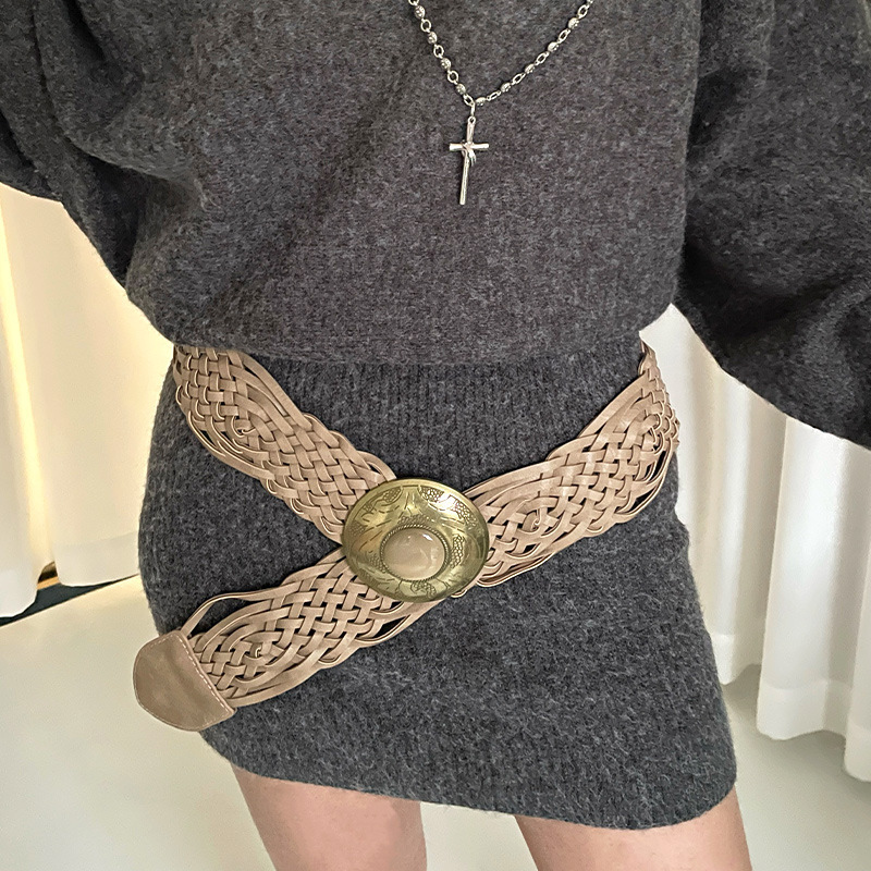 Bohemian Wide Woven Belt Women - Image 2