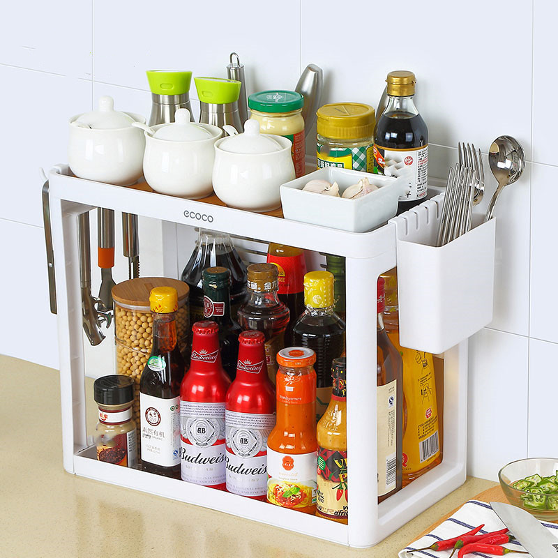 Double-Layer Kitchen Rack Storage