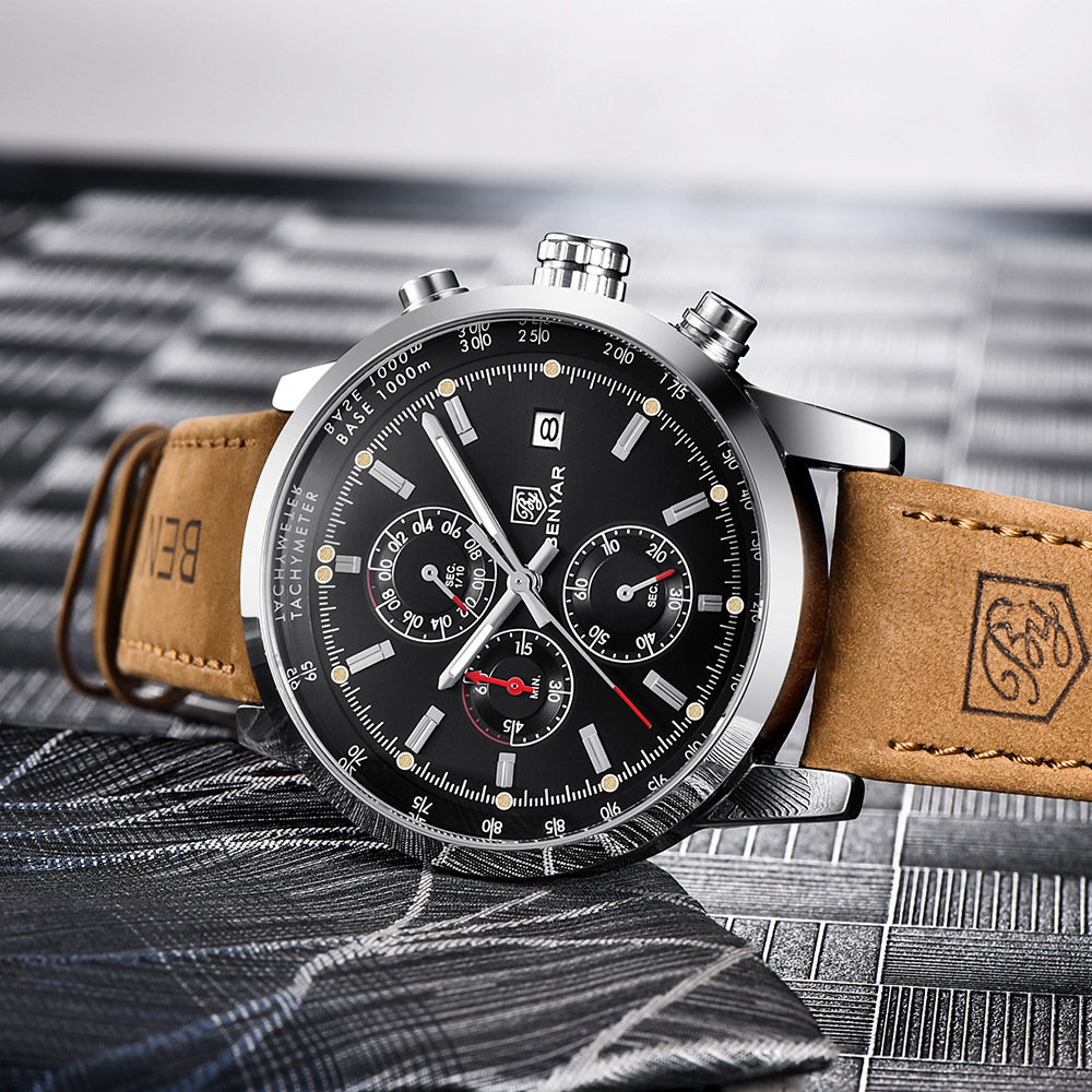 Luxury Fashion Casual Men Leather Watch