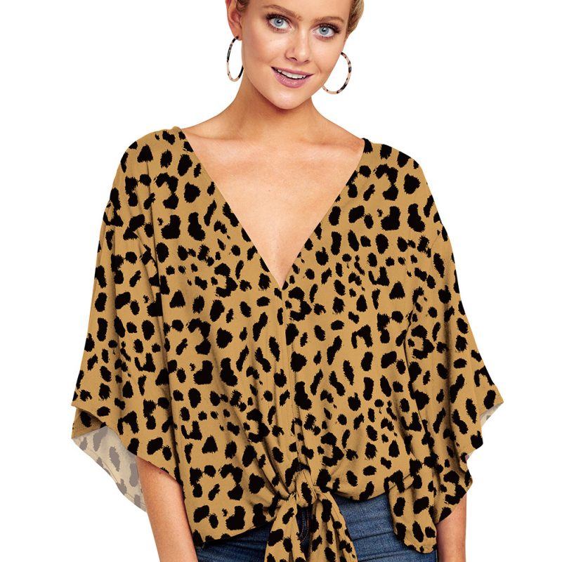 Leopard Print Shirts Blouse