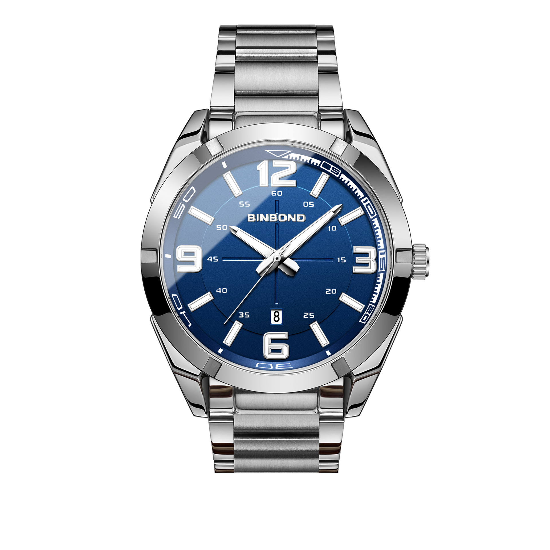 Large Digital Steel Belt Men's Watch - Image 3