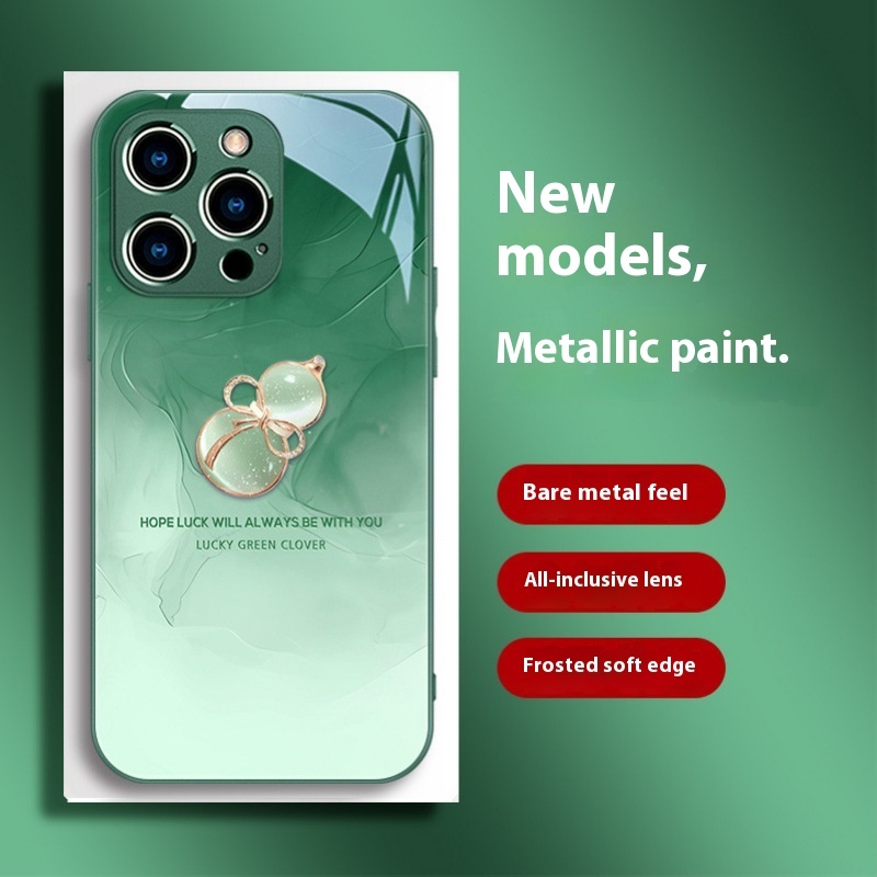 Blooming Gourd Shiny Phone Case - Image 6