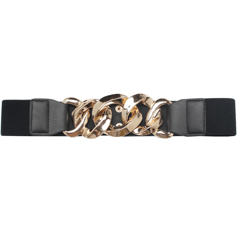 Versatile Black Simple Elastic Women's Belt - Image 4