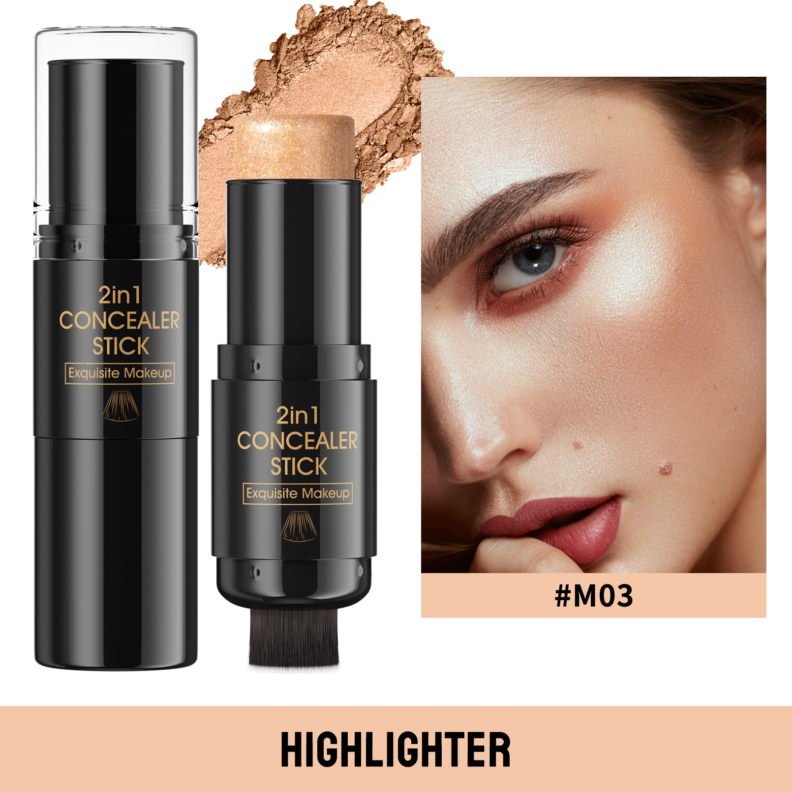 Double-headed Blush Contour Stick With Brush - Image 9