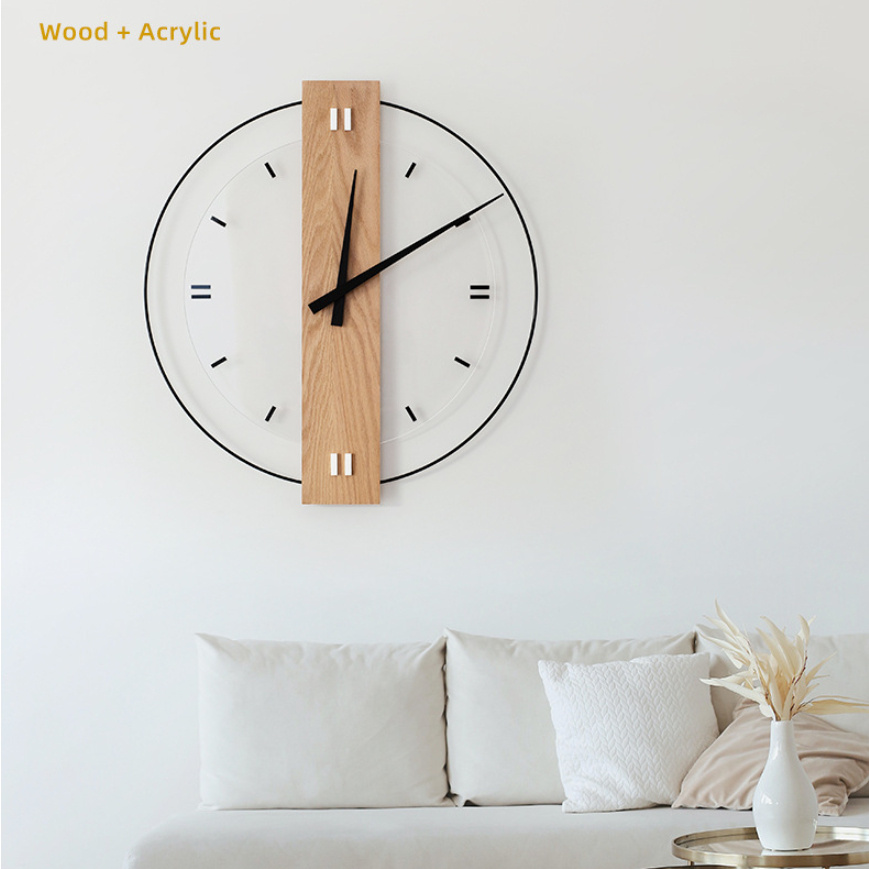 Solid Wood Mute Ring Clock