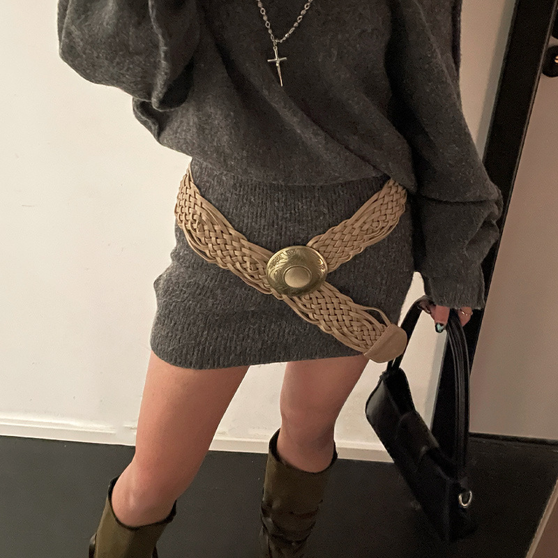Bohemian Wide Woven Belt Women - Image 4