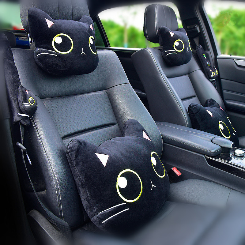 Cat Kitten Plushy Car Headrest Neck Pillow
