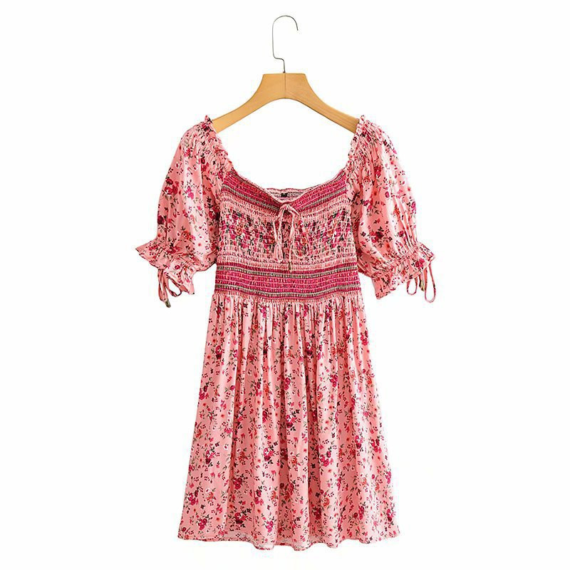Winter Rayon Printed Elastic Dress - Image 7